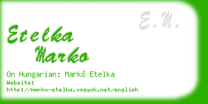 etelka marko business card