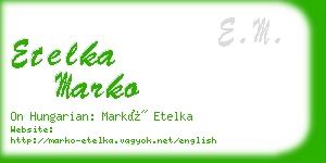 etelka marko business card